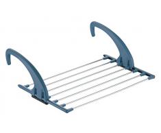 Meliconi Lock Radiator Wäscheständer für Heizkörper, Metall, Blau, 52.5 x 34 x 4 cm, 6 Stück