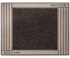 CarFashion 257198 PUR|SkylineClean – Fussmatte, Türmatte, Fußabtreter, Schmutzfangmatte, Sauberlaufmatte, Eingangsmatte für Innen und Aussen, Bronce-Metallic Oberfläche, Größe ca. 75 x 57 cm