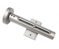 GARDINIA Wandträger für Flächenvorhangschienen und Kombination mit Gardinenstangen mit Innenlauf, Atlanta, Silber