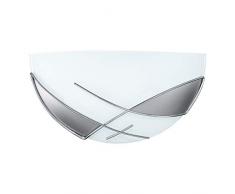 EGLO RAYA Wandleuchte, Stahl, E27, 60 W, weiss, chrom