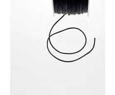 Deko AS GmbH Seidenkordel schwarz - 2 mm Breite auf 100 m Rolle - 29031 810-R 002