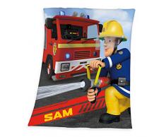 Herding Feuerwehrmann Sam Fleece-Decke, Polyester, mehrfarbig, 130 x 160 cm