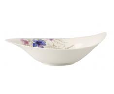 Villeroy & Boch - Mariefleur Gris Serve & Salad Salatschüssel, Schüssel für Beilagen und Salate, Schüssel für Beilagen und Salate, 45 x 31 cm, Premium Porzellan, weiß/bunt