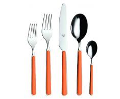 Mepra SPA 10J10O622020 Besteckgarnitur, Design Millenium, Orange, 20-teilig