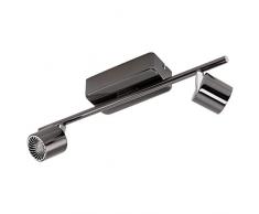 EGLO MAURANO Spot, Deckenleuchte 2-flammig, Aluguss, Integriert, 5 W, nickel-nero, chrom