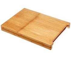 Habau Schneidebrett mit Auffangsschale, Bambus, Natur, 45 x 32 x 5 cm