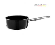 Silit Vitaliano Nero Stielkasserolle 16 cm, ohne Deckel, Kochtopf 1,3l, Silargan Topf Induktion, Auslaufmodell, schwarz