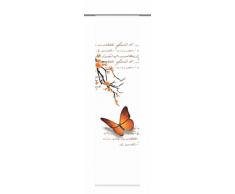 Home Fashion 87616-775 Schiebevorhang Digitaldruck Butterfly, Dekostoff, 245 x 60 cm, orange