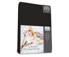 Bed-Fashion Spannbetttuch, Jersey, schwarz, Einzelbett, 120 x 200 cm