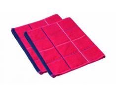 Buscher 20173-230 Gästetuch Maritim 2-er Set 30 x 50 cm Bauwmolle-Jacquard, rot