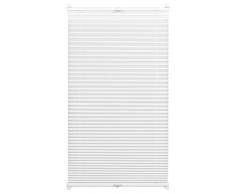 GARDINIA Plissee zum Klemmen, Blickdichtes Faltrollo, Alle Montage-Teile inklusive, EASYFIX Plissee verspannt mit zwei Bedienschienen, Weiß, 40 x 130 cm (BxH)