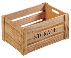 Kesper 69482 Aufbewahrungsbox Storage aus FSC-zertifiziertem Paulownia Holz, natur, 30 x 20 x 16 cm