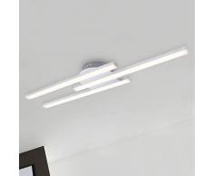 Briloner Leuchten LED Deckenleuchte, Deckenlampe 3-flammig, 18 Watt, 1.440 Lumen, 3.000 Kelvin, Aluminiumfarbig, 565x120x43mm (LxBxH), W, Aluminium Farbig