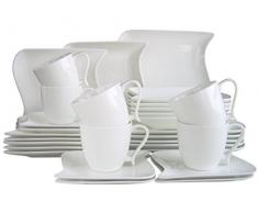 CreaTable 18514, Serie Ocean weiß, Geschirrset Kombiservice 30 teilig