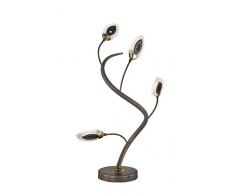 WOFI Tischleuchte, Acryl, Integriert, 9 W, Rostfarbig, 27 x 27 x 45 cm