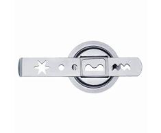 Westmark Spritzgebäckvorsatz, 2-tlg., Zubehör für Westmark Fleischwolf 97522260/Gr. 8, Stahl, Silber, 14712270