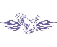 INDIGOS 4051095053071 Wandtattoo w611 Vögel - Adler 96 x 53 cm Wandaufkleber in 3 Größen, violett