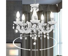 Hängeleuchte Hängelampe Kronleuchter Deckenbeleuchtung Innenbeleuchtung Lampe chrom weià Globo 63113-5