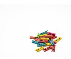 efco Wäscheklammern, Holz, Mehrfarbig, 25 mm, 25 Stück.