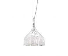 Kartell E Lampe, Stahl, E14, Kristall, 13,5 x 14.5 x 13,5 cm