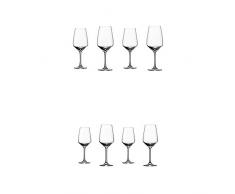 Vivo by Villeroy & Boch Group Voice Basic Rotweingläser, 4er-Set, 497 ml, Kristallglas, Klar + Voice Basic Weißweingläser, 4er-Set, 356 ml, Kristallglas, Klar