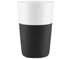 Eva Solo 5706631052030 501003 Latte-Becher, 2-teilig, Silikonschale, 360 ml, Porzellan, Carbon Schwarz