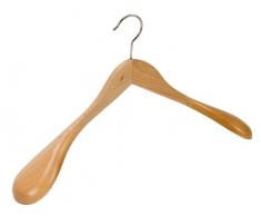 WENKO 15701452100 Formbügel Exclusive 45, Holzbügel, Holz, 45 x 24 x 5,5 cm, braun