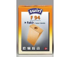 Swirl F 94 Spezialpapier Staubsaugerbeutel für Fakir Staubsauger, Classic, 6 Stück inkl. 3 Filter