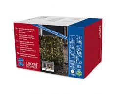 Konstsmide 3729-100 LED Lichterkette / für Außen (IP44) / Batteriebetrieben: 4xD 1.5V (exkl.) / mit Lichtsensor, 6h und 9h Timer / 120 warm weiße Dioden / schwarzes Kabel