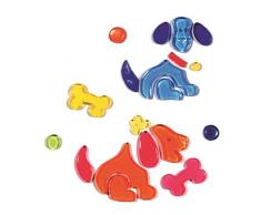 Outlook Design Gel Gems Mini Banner V2TAA00M00 Dogs, Fensteraufkleber, Fensterdekoration,Deko Sticker Selbstklebende Geldekorationen