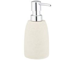 WENKO 21715100 Seifenspender Goa, Flüssigseifen-Spender, Spülmittel-Spender Fassungsvermögen: 0,21 l, Polyresin, 9 x 16 x 7,4 cm, beige