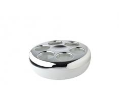 Helios Pure Flaschenkühler, Kunststoff, weiß/Chrom, für 6 Flaschen