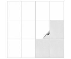 FoLIESEN Fliesenaufkleber für Bad und Küche - 15x20 cm - Weiss glänzend - 90 Fliesensticker für Wandfliesen