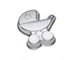 Kitchen Craft Kuchenform Sweetly Does It Kinderwagen-Form 27x23x5cm in Silber, Aluminium, 12 x 17 x 22 cm