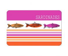 Le Jardin Des Cigales - 3001418, Tischset, 28.5 X 44 cm, Sardinades, Polypropylen Blickdicht, Rosa