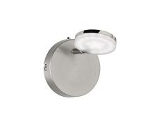 WOFI Wandspot, Acryl, Integriert, 4 W, Nickel Matt, 10 x 10 x 7 cm