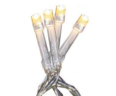 LED-Batterie-Lichterkette, 40 warm white LED, Kabel: transparent, ca. 3,9 m Länge, Blister