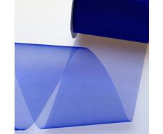 Deko AS GmbH Kristallorganza blau - 70 mm breit - Rolle 25 Meter - 40070 72-R 70