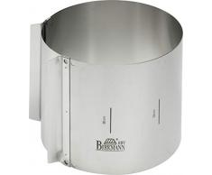 Birkmann Easy Baking, Höhe 15 cm, verstellbar von Ø 18 cm bis 30 cm Tortenring, 18