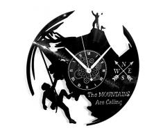 Instant Karma Clocks Wanduhr aus Vinyl für die Disco, Klettern, Bergsteigen, Klettern, Klettern, Vintage, Handmade