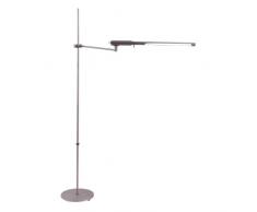 Naeve Leuchten Stehleuchte m.Energiespar- leuchtmittel / Höhe: 120 cm / ø 22 cm / a: 85 cm, metall blank 210950