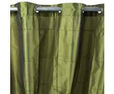 William (150 x 250 cm) grün bronze Polyester Taft Vorhang monbeaurideau