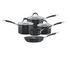 Circulon Momentum, Topf-Set und Bratpfanne, Schwarz, 5er-Set