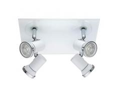 EGLO TAMARA 1 Spot, Stahl, Deckenleuchte 4-flammig, 3.3 W, weiss, chrom