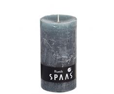 Spaas 8 Rustikale Stumpenkerzen ohne Duft, Paraffinwachs grau, D 70 mm x H 130 mm