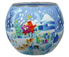 Himmlische Düfte Geschenkartikel GmbH Sledge on Tour Windlicht, Glas, bunt, 11x11x9 cm