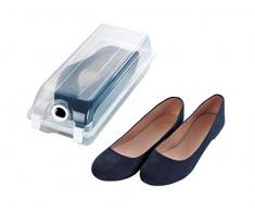 Wenko Schuhbox S Schuhaufbewahrung, Stapelbox, 14 x 10 x 32 cm, transparent