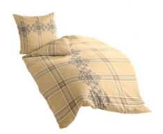 Irisette 8402-50 Nubis-K Bettwäsche Baumwollflanell, 135 x 200 cm, orange/Terra