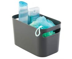 InterDesign Una Organizer, Aufbewahrungsbox aus Kunststoff für Haushalt und Hobby, schiefergrau