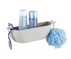 WENKO 22591100 Wandablage Brasil, Duschcaddy, Aufbewahrungskorb, 30 x 8 x 7 cm, taupe